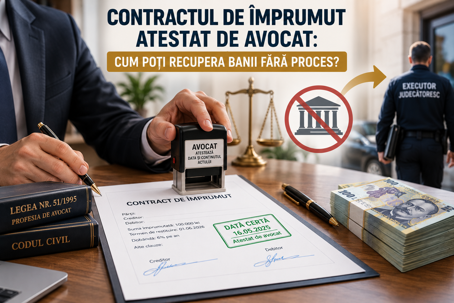 Contractul de împrumut atestat de un avocat: cum poți recupera banii fără proces!